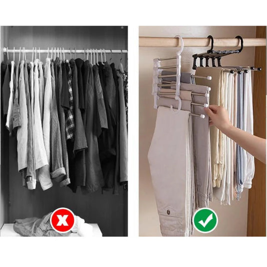 Perchero Multicolgador de Pantalones: Mantiene tus pantalones ordenados, sin arrugas y ahorra espacio en minutos.