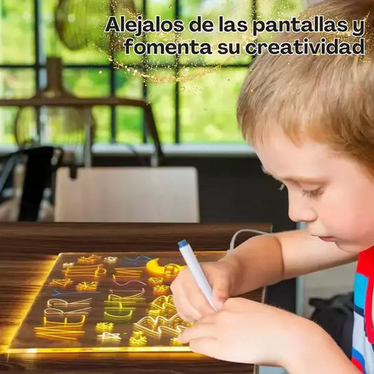 Pizarra Mágica LED, el juguete perfecto para alejar a tus hijos del celular