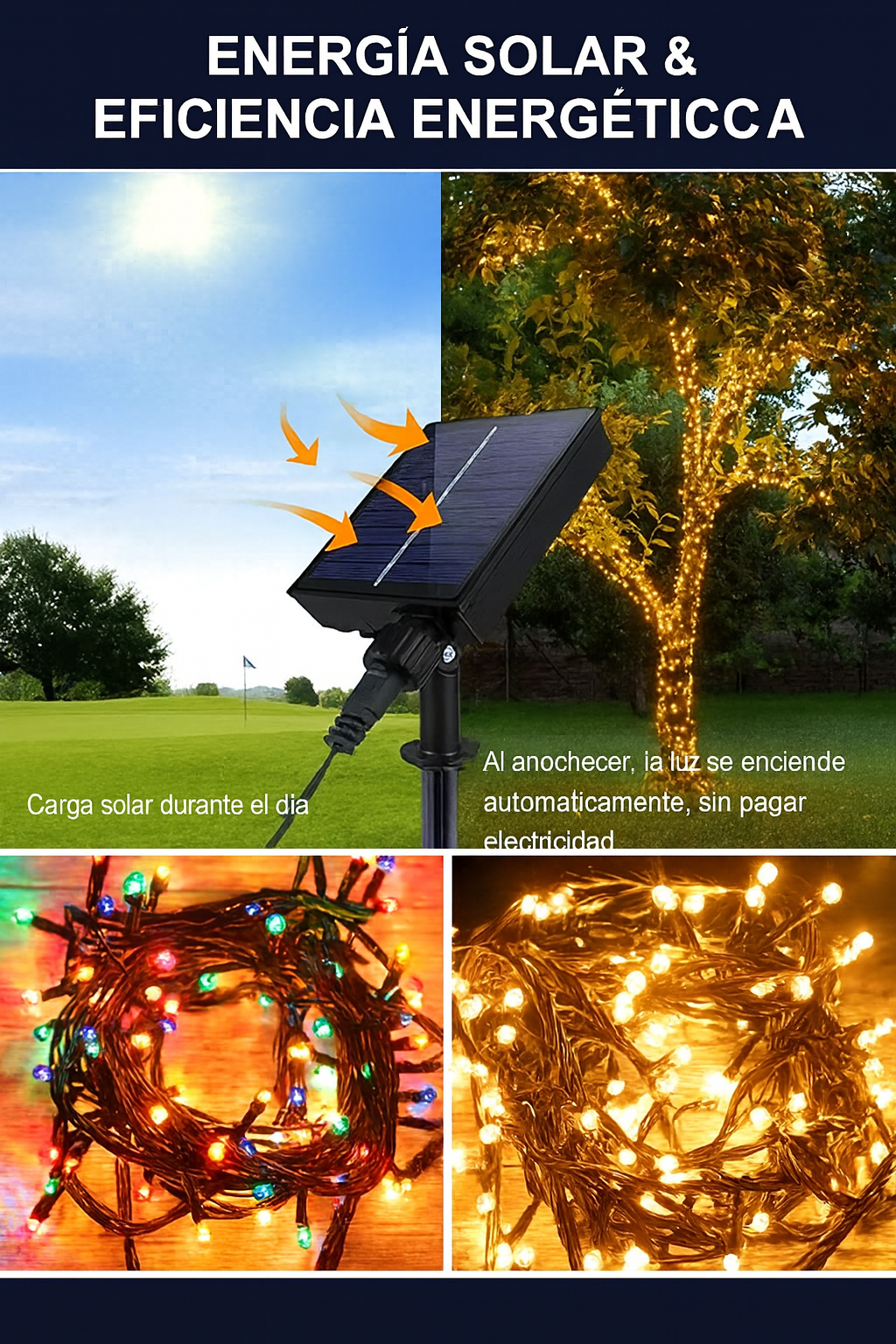 Luces navideñas solares: ¡Instalación fácil, brillo potente y cero cables!