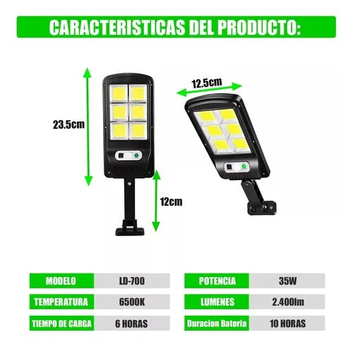 Lámpara LED Solar; con esta lampara olvídate de los cables, del gasto eléctrico y del miedo a quedarte sin luz.