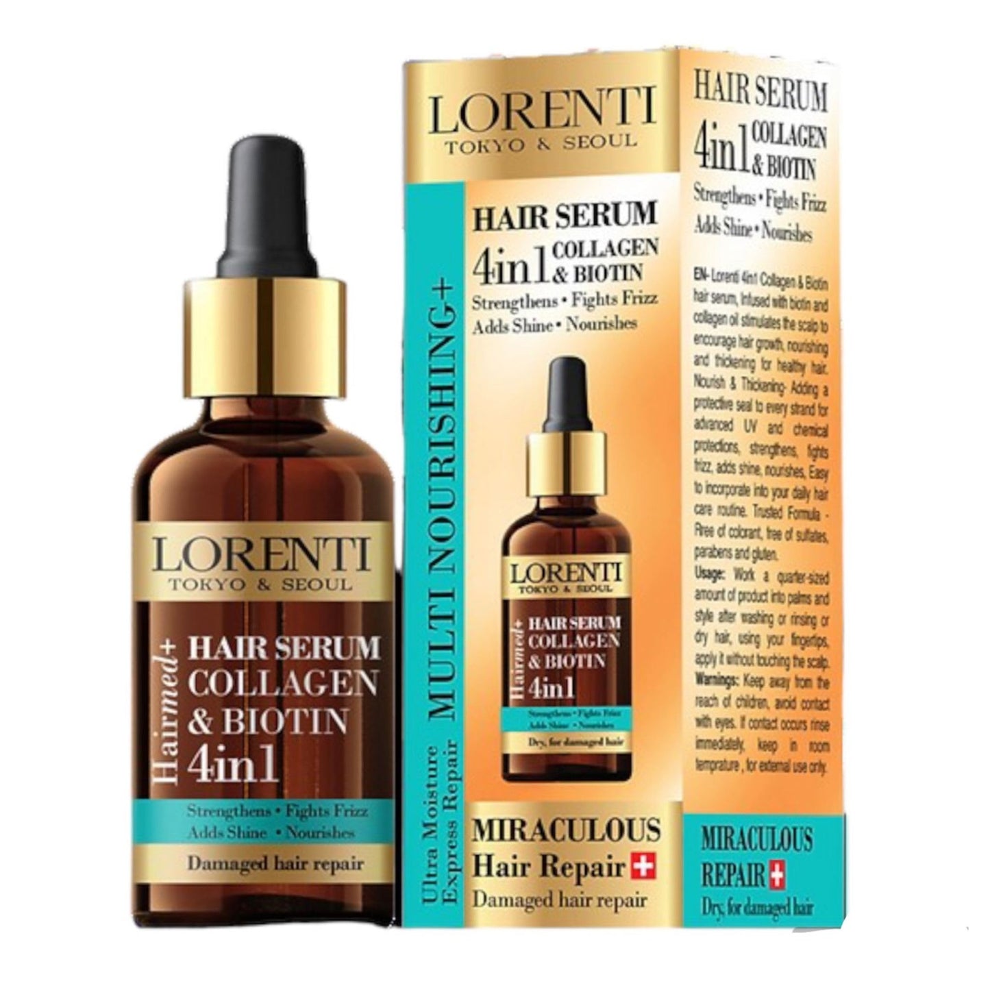 Serúm Anticaída de colágeno y Biotina: Repara, nutre y retiene la caída del cabello en tan solo semanas.