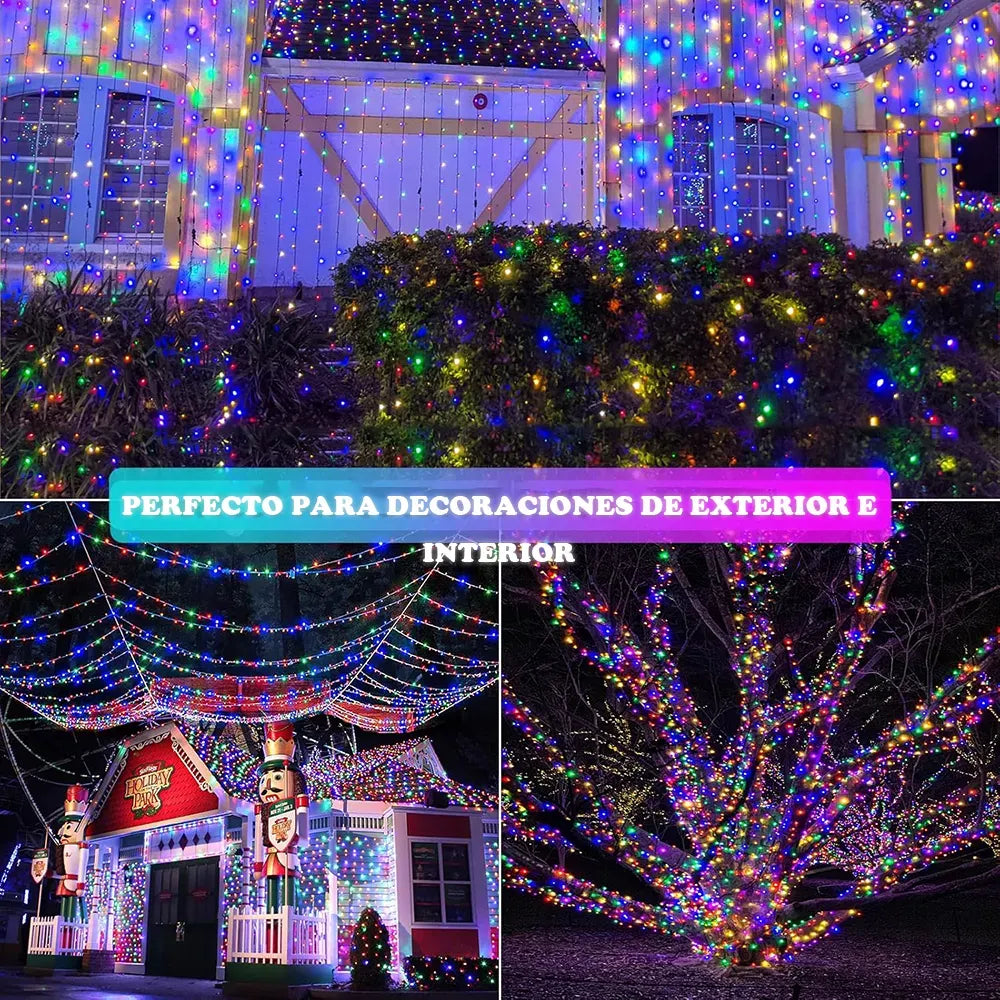 LUZ NAVIDEÑA SOLAR DE 30 METROS, DECORA TODO TU HOGAR SIN NECESIDAD DE PAGAR ALTAS FACTURAS DE LUZ