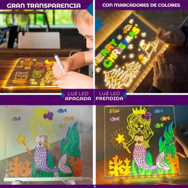 Pizarra Mágica  LED, el juguete perfecto para alejar a tus hijos del celular